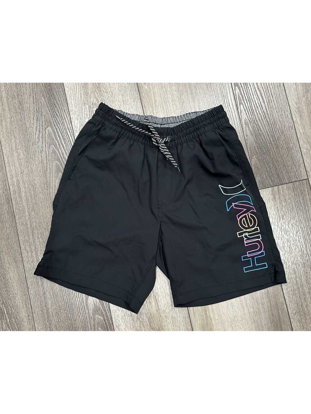 Hurley Men's Trainer Shorts Built In Underwear Black Drawstring Sz Small